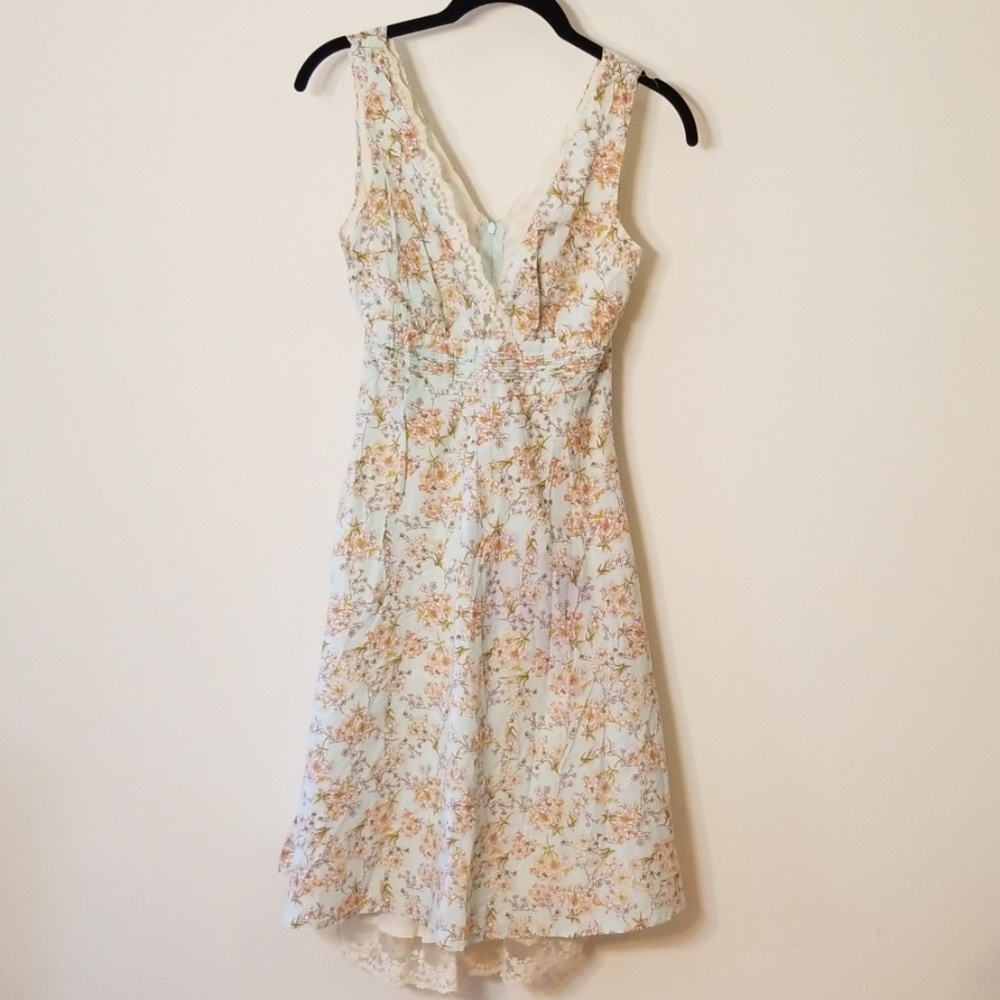 Vintage Floral Print Dress